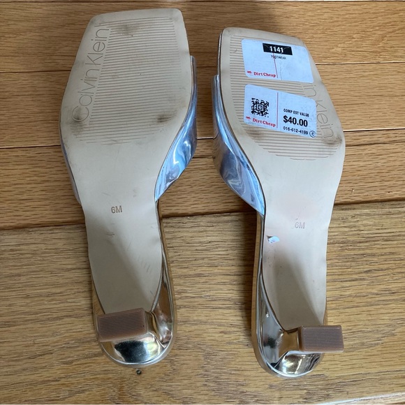 Calvin Klein Fabian Sandals Metallic 6M - Picture 3 of 5